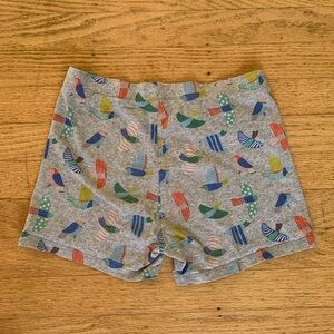 Bird pattern tumble shorts